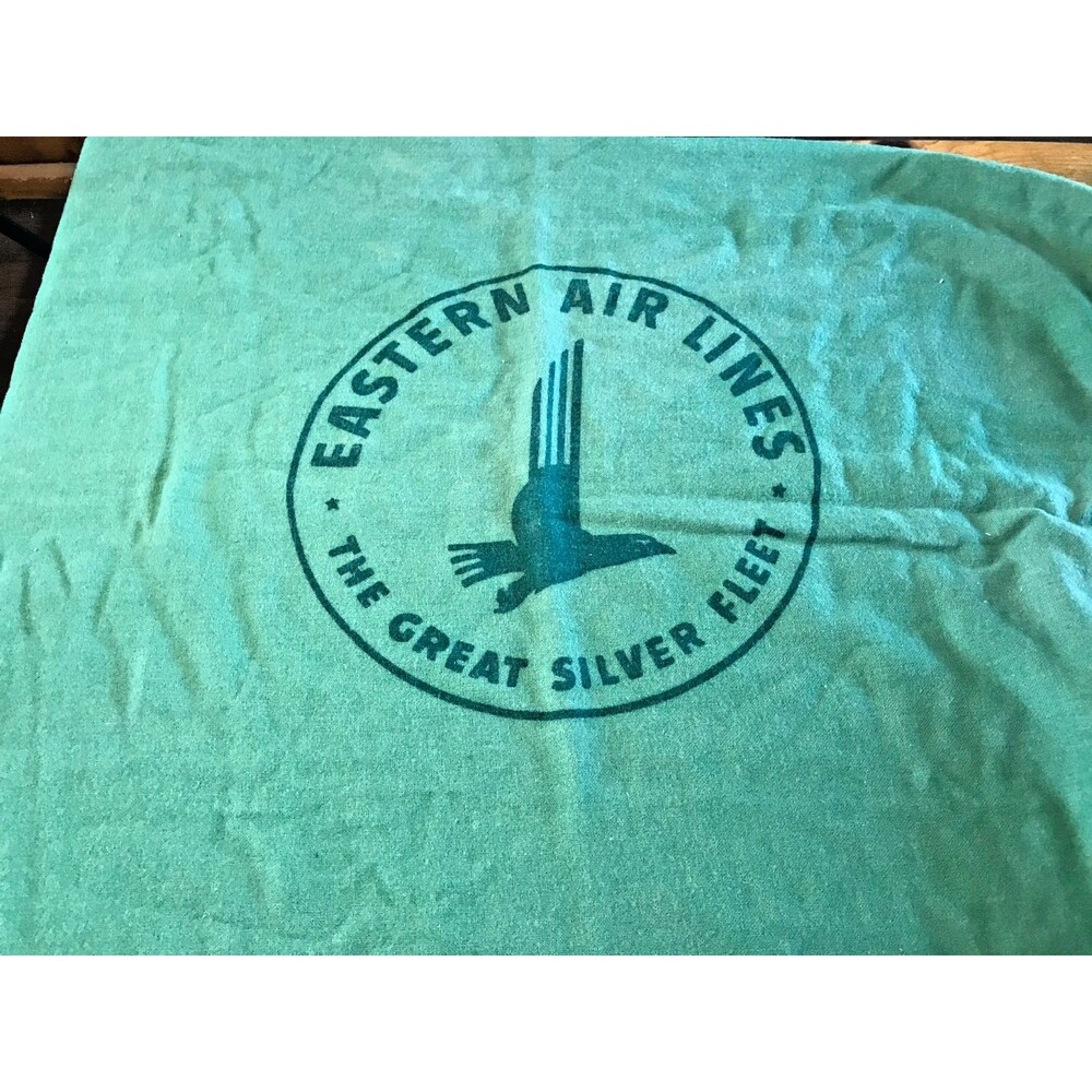 Vintage Eastern Airlines Blanket The Great Silver Fleet Airplane Midcentury 50s